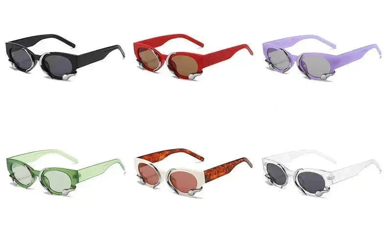  Luxury Rectangle Punk Style Snake Decor Eyewear Sunglasses for Women - Women Sunglasses - DYAVOR® 
