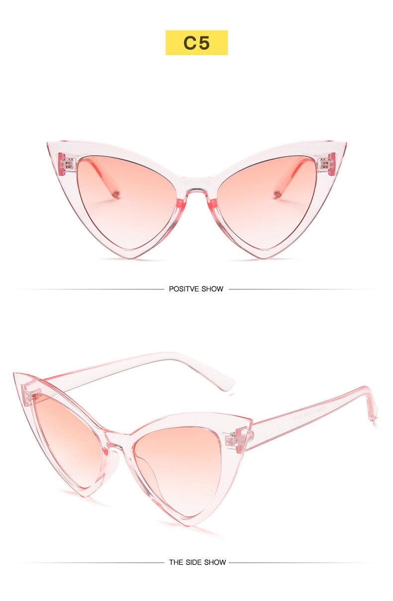  Retro Vintage Style Sexy Triangle Cat Eye Sunglasses for Women - Women Sunglasses - DYAVOR® 