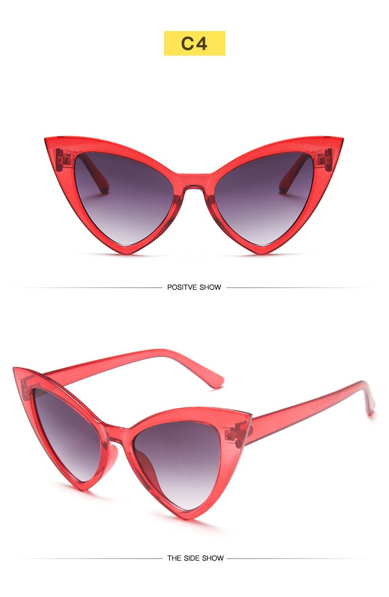  Retro Vintage Style Sexy Triangle Cat Eye Sunglasses for Women - Women Sunglasses - DYAVOR® 