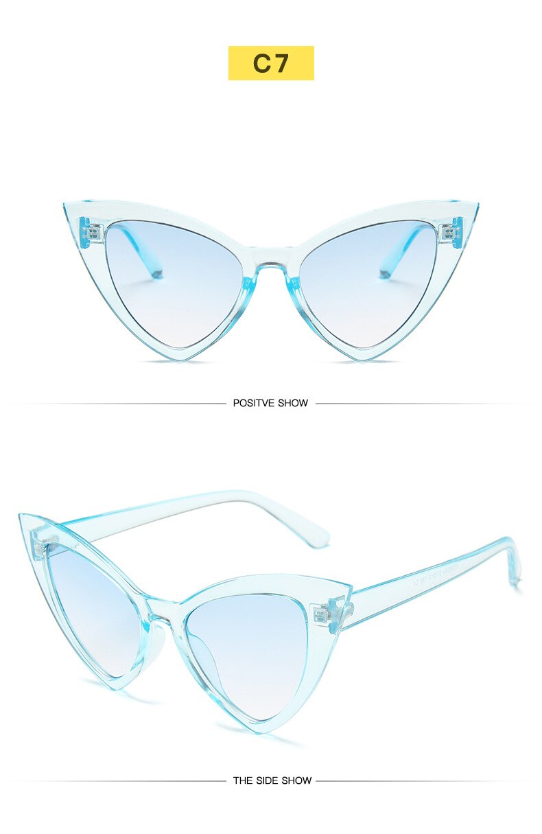  Retro Vintage Style Sexy Triangle Cat Eye Sunglasses for Women - Women Sunglasses - DYAVOR® 