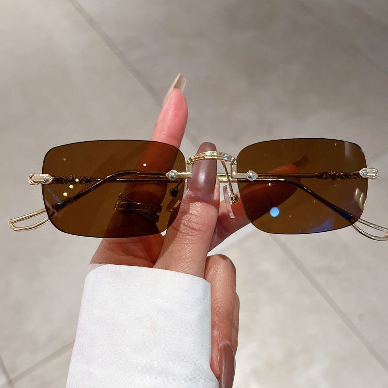  Unisex Vintage Fashion Rectangle Shape Anti-reflective Sunglasses - Unisex Sunglasses - DYAVOR® 