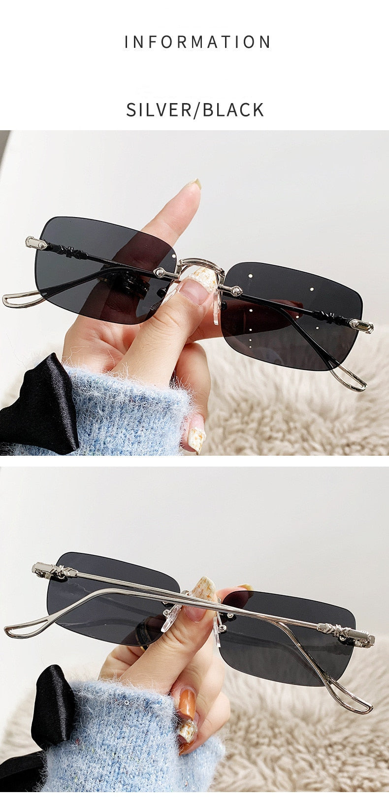  Unisex Vintage Fashion Rectangle Shape Anti-reflective Sunglasses - Unisex Sunglasses - DYAVOR® 