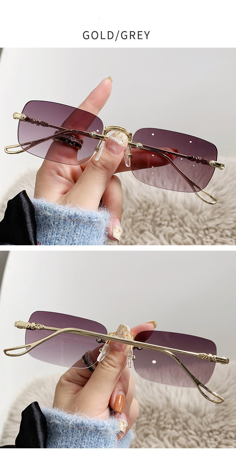  Unisex Vintage Fashion Rectangle Shape Anti-reflective Sunglasses - Unisex Sunglasses - DYAVOR® 
