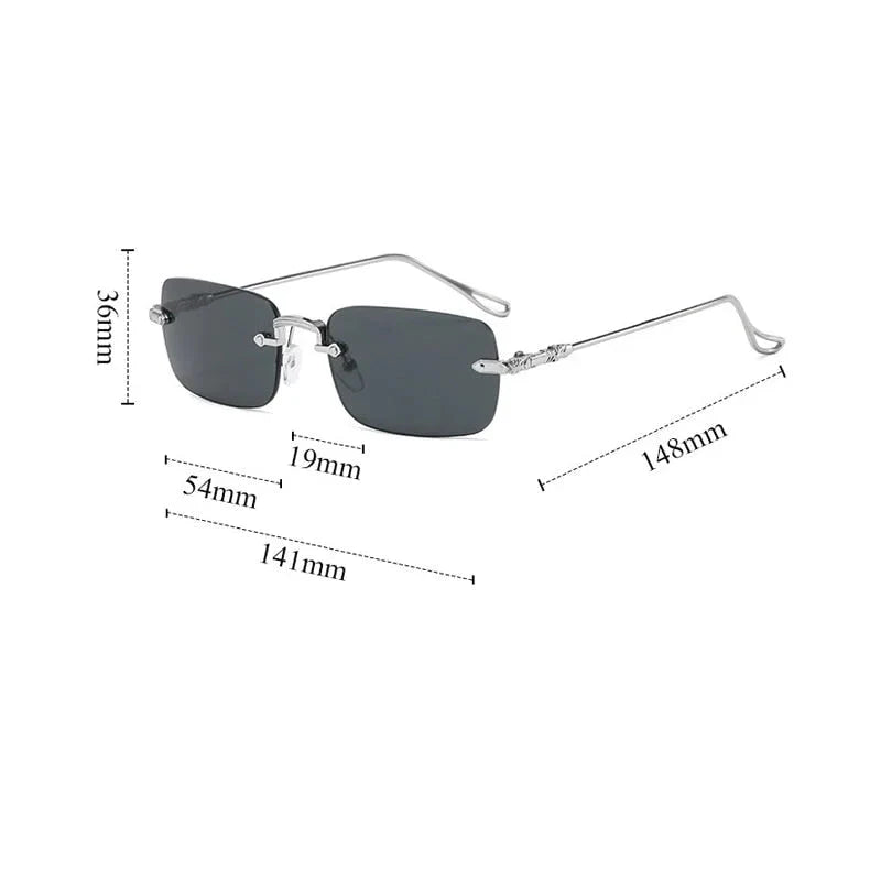  Unisex Vintage Fashion Rectangle Shape Anti-reflective Sunglasses - Unisex Sunglasses - DYAVOR® 