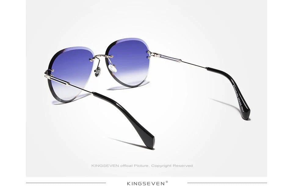  Rimless Vintage Design Sunglasses for Women with Gradient Lens - Women Sunglasses - DYAVOR® 
