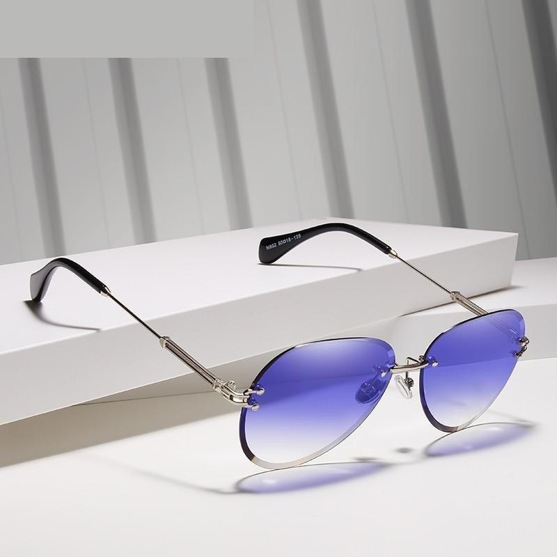  Rimless Vintage Design Sunglasses for Women with Gradient Lens - Women Sunglasses - DYAVOR® 