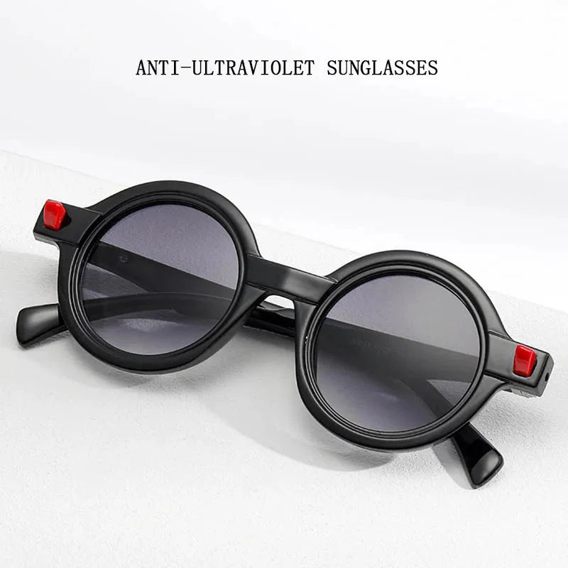 Vintage Luxury Gradient Anti-UV Round Sunglasses for Men and Women - Unisex Sunglasses - DYAVOR® 