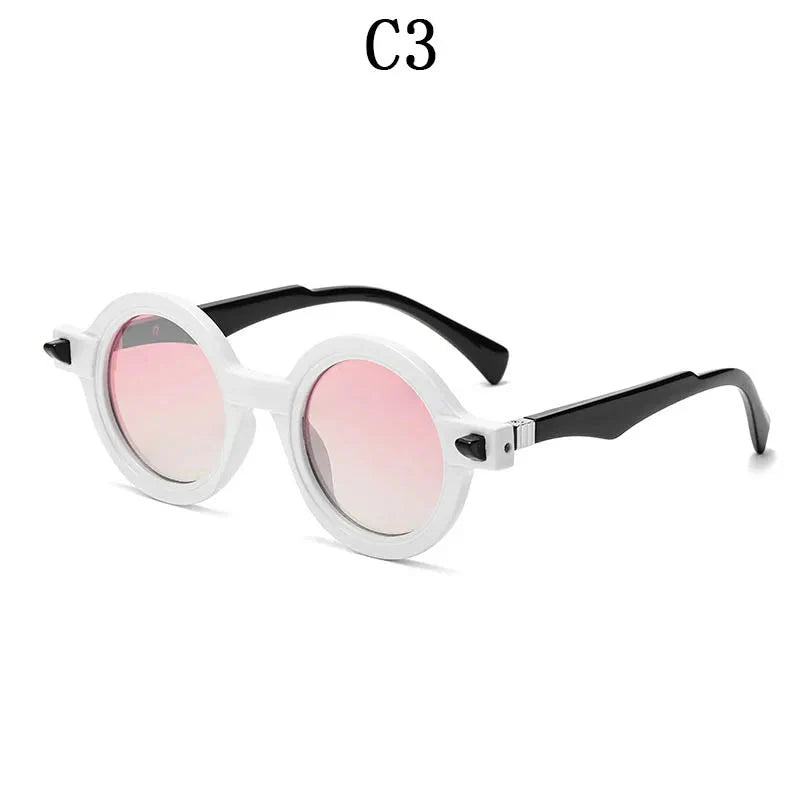  Vintage Luxury Gradient Anti-UV Round Sunglasses for Men and Women - Unisex Sunglasses - DYAVOR® 