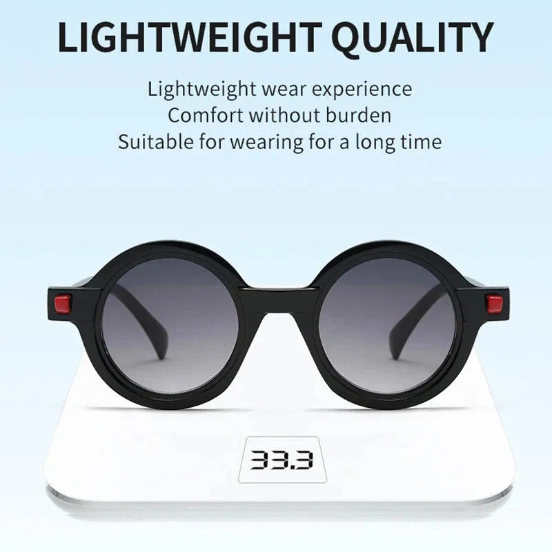  Vintage Luxury Gradient Anti-UV Round Sunglasses for Men and Women - Unisex Sunglasses - DYAVOR® 