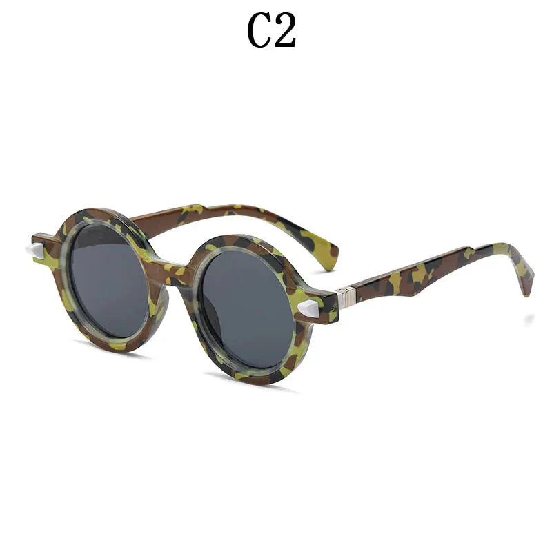  Vintage Luxury Gradient Anti-UV Round Sunglasses for Men and Women - Unisex Sunglasses - DYAVOR® 