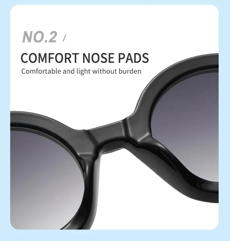  Vintage Luxury Gradient Anti-UV Round Sunglasses for Men and Women - Unisex Sunglasses - DYAVOR® 