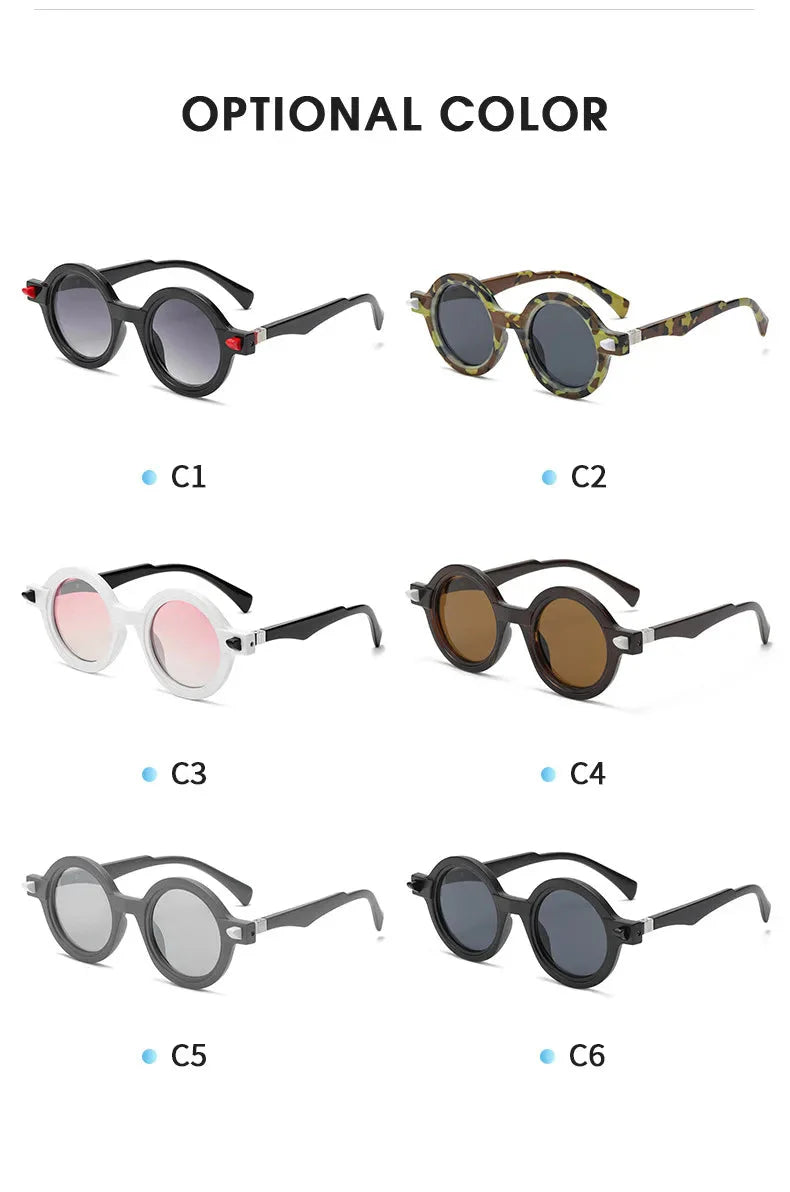  Vintage Luxury Gradient Anti-UV Round Sunglasses for Men and Women - Unisex Sunglasses - DYAVOR® 
