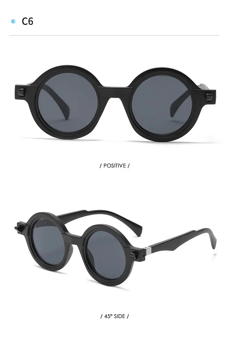  Vintage Luxury Gradient Anti-UV Round Sunglasses for Men and Women - Unisex Sunglasses - DYAVOR® 