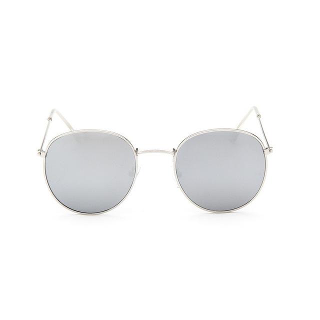  Round Shaped Retro Unisex Sunglasses with Designer Mirror Lens - Unisex Sunglasses - DYAVOR® 