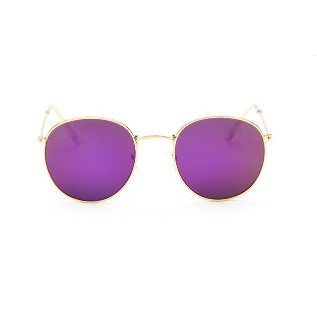  Round Shaped Retro Unisex Sunglasses with Designer Mirror Lens - Unisex Sunglasses - DYAVOR® 