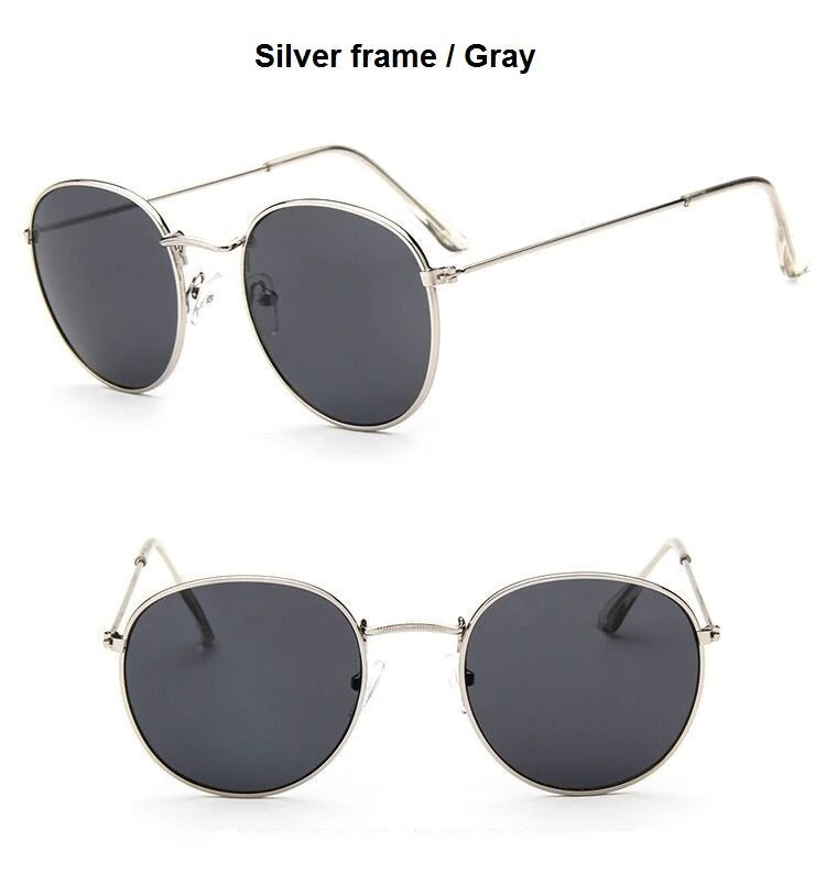 Round Shaped Retro Unisex Sunglasses with Designer Mirror Lens