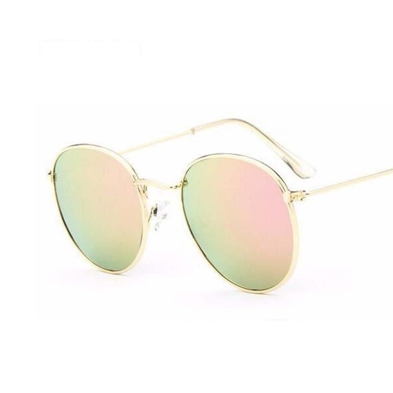  Round Shaped Retro Unisex Sunglasses with Designer Mirror Lens - Unisex Sunglasses - DYAVOR® 