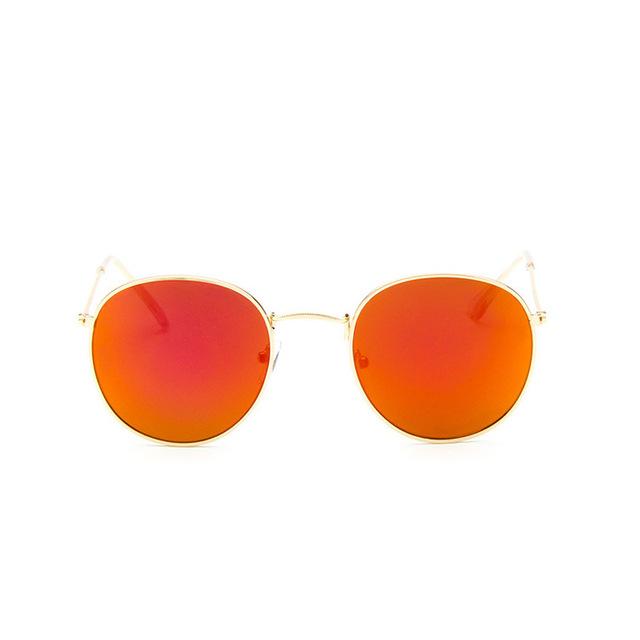  Round Shaped Retro Unisex Sunglasses with Designer Mirror Lens - Unisex Sunglasses - DYAVOR® 