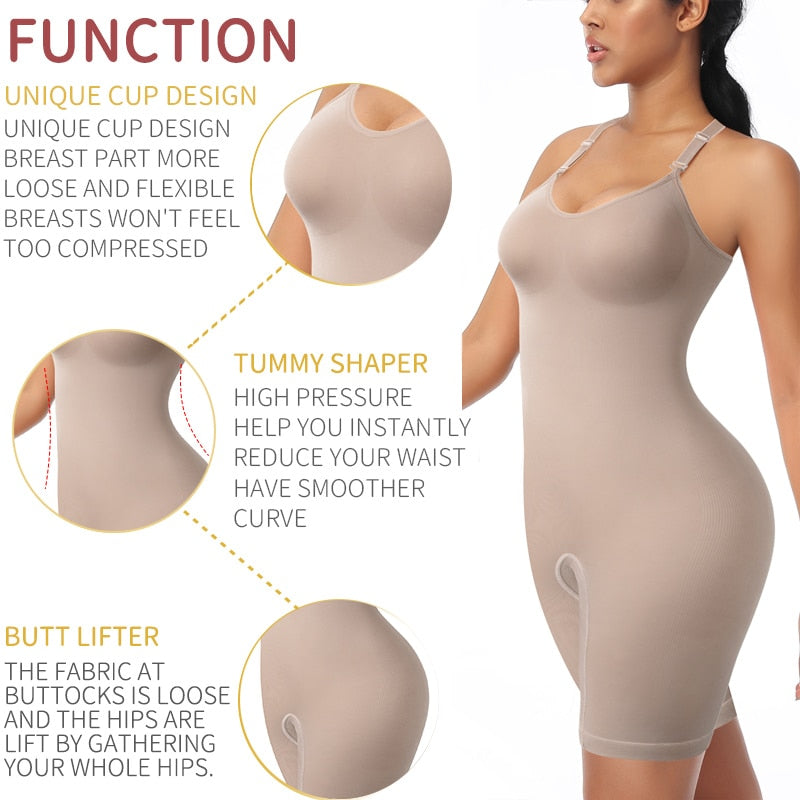 Women's Seamless Push-Up Chest Butt Lifter Shapewear Slimmers Bodysuit