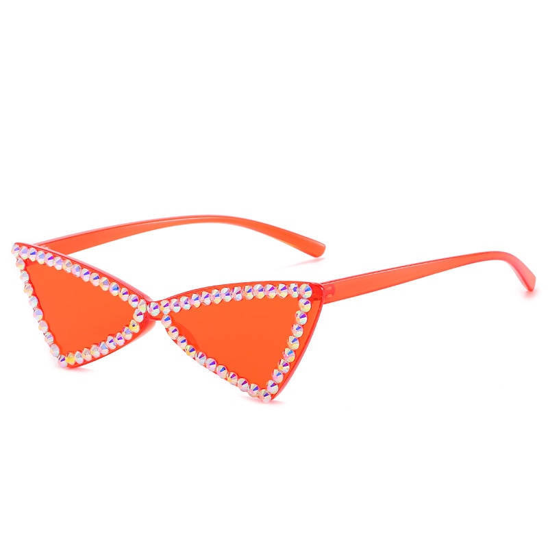 Women's Vintage Sexy Cat Eye UV400 Rimless Rhinestone Sunglasses - Women Sunglasses - DYAVOR® 