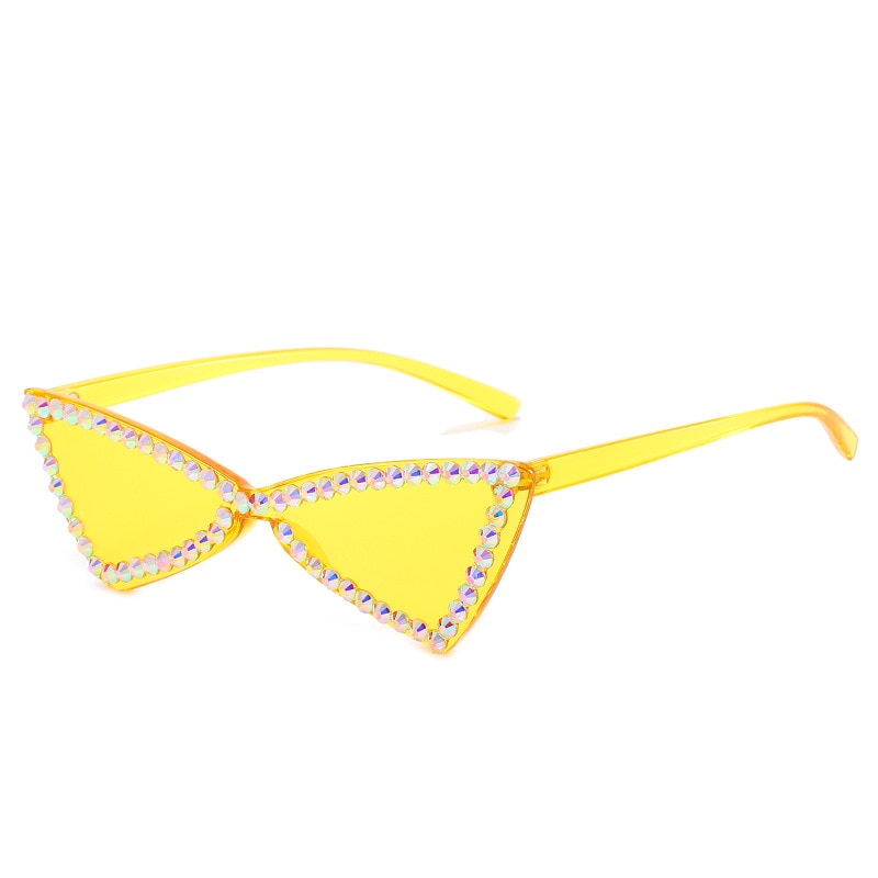  Women's Vintage Sexy Cat Eye UV400 Rimless Rhinestone Sunglasses - Women Sunglasses - DYAVOR® 
