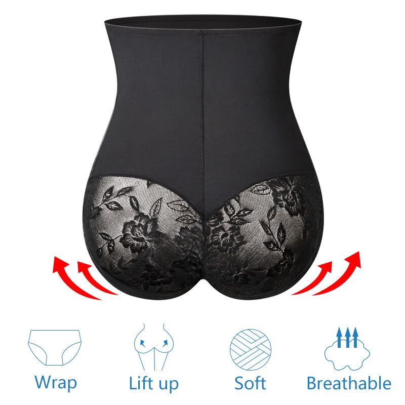 Women's Sexy Lace Mesh Seamless Butt Lifter Slim Waist Trainer Shapewear