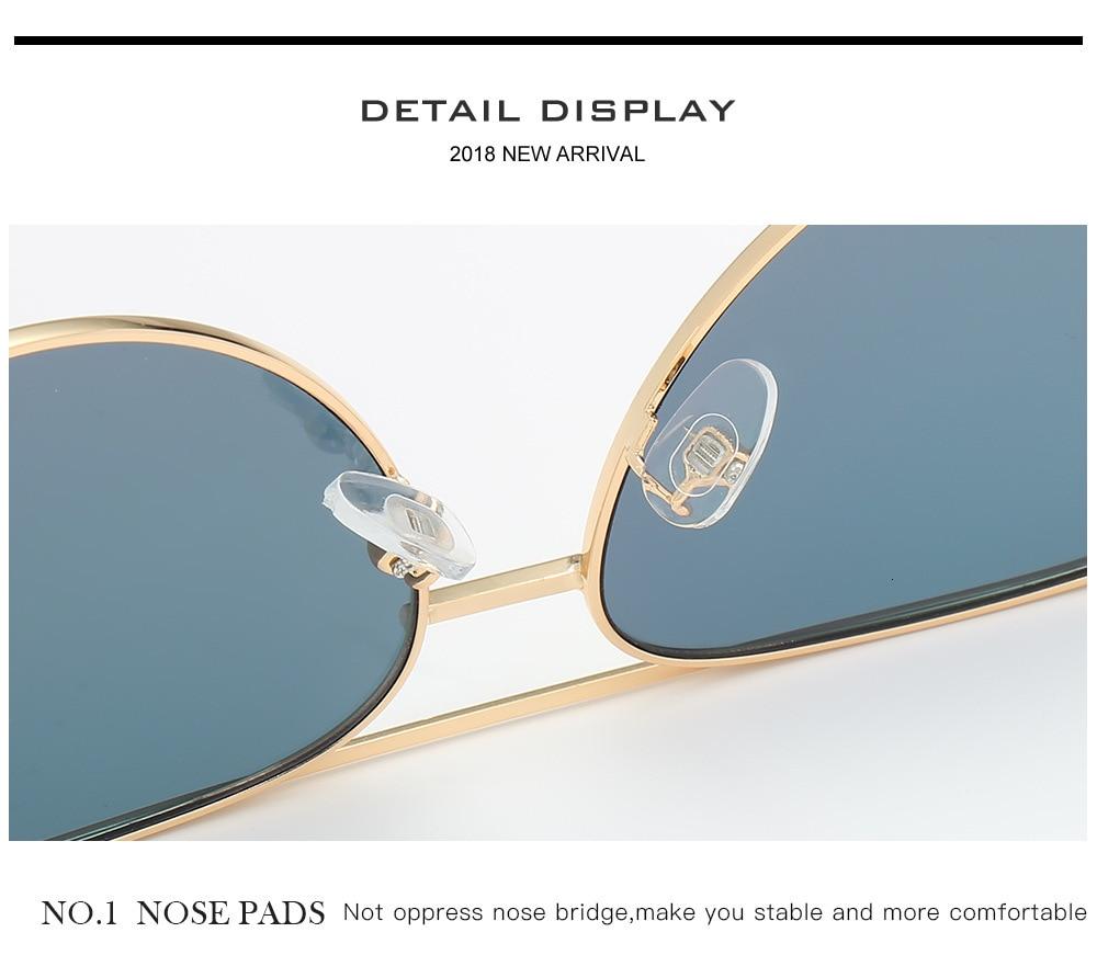  Silver Mirror Black Gradient Pilot Metal Sunglasses for Women - Women Sunglasses - DYAVOR® 