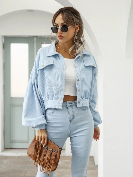 Eva Cropped Bomber Jacket | Tough & Stylish