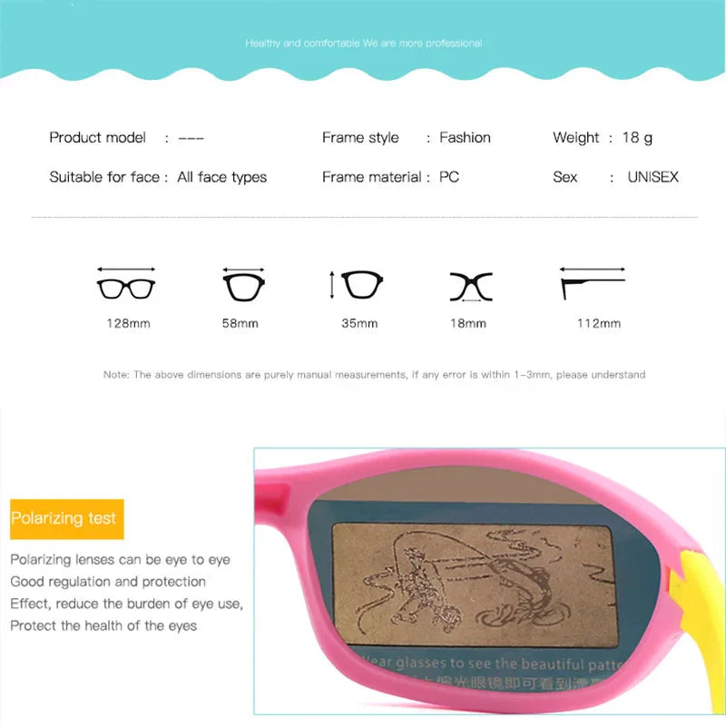  Kids Sport Style Polarized UV400 Mirror Outdoor Sunglasses with Rope - Unisex Sunglasses - DYAVOR® 