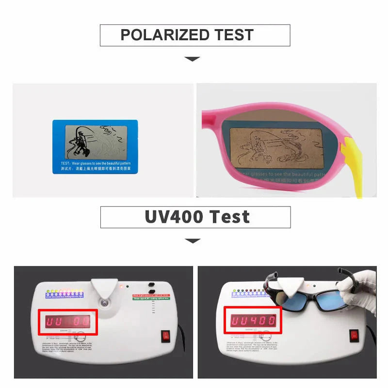  Kids Sport Style Polarized UV400 Mirror Outdoor Sunglasses with Rope - Unisex Sunglasses - DYAVOR® 