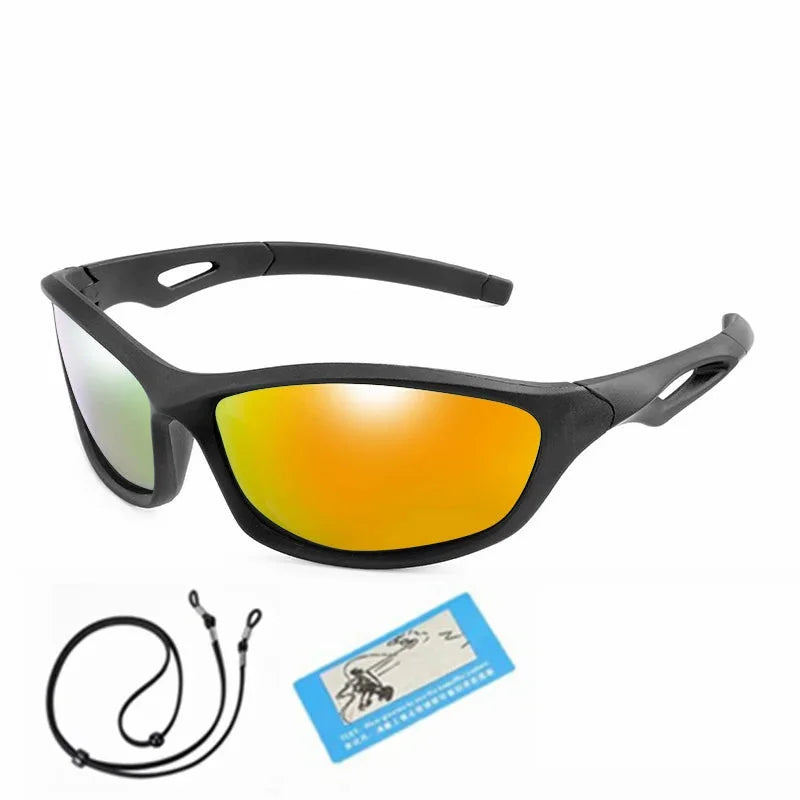  Kids Sport Style Polarized UV400 Mirror Outdoor Sunglasses with Rope - Unisex Sunglasses - DYAVOR® 