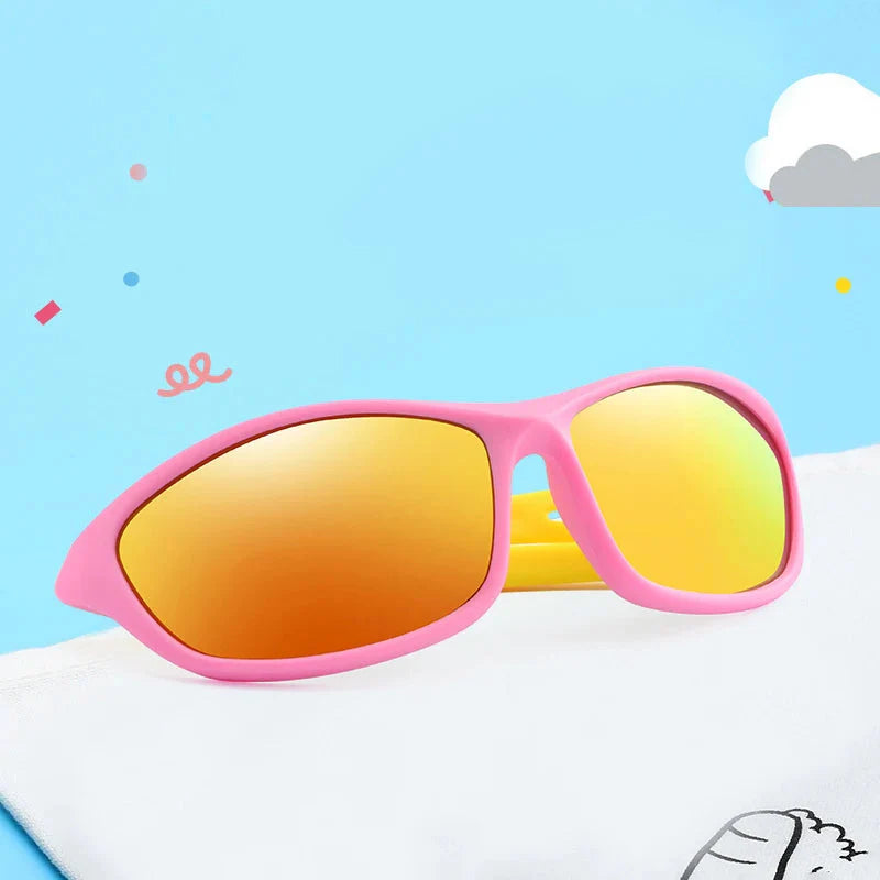  Kids Sport Style Polarized UV400 Mirror Outdoor Sunglasses with Rope - Unisex Sunglasses - DYAVOR® 
