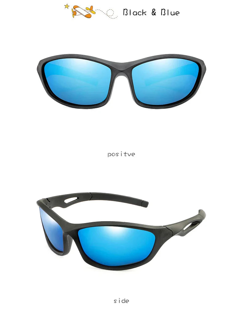  Kids Sport Style Polarized UV400 Mirror Outdoor Sunglasses with Rope - Unisex Sunglasses - DYAVOR® 