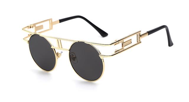  Steampunk Gothic Retro Vintage Rose Gold Women's Designer Sunglasses - Women Sunglasses - DYAVOR® 