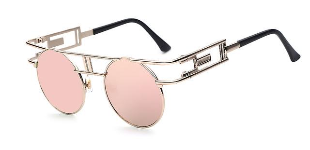  Steampunk Gothic Retro Vintage Rose Gold Women's Designer Sunglasses - Women Sunglasses - DYAVOR® 