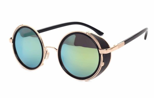  Steampunk Round Fashion Metal Designer Coated Women Sunglasses - Women Sunglasses - DYAVOR® 