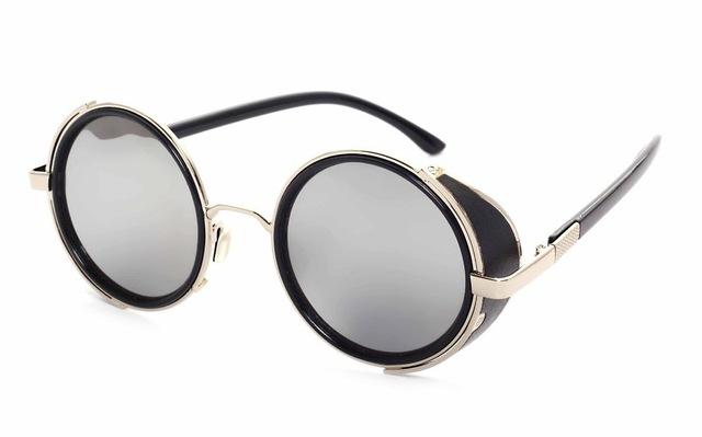  Steampunk Round Fashion Metal Designer Coated Women Sunglasses - Women Sunglasses - DYAVOR® 