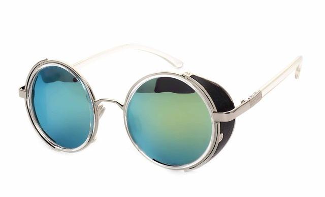  Steampunk Round Fashion Metal Designer Coated Women Sunglasses - Women Sunglasses - DYAVOR® 