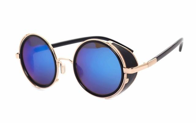  Steampunk Round Fashion Metal Designer Coated Women Sunglasses - Women Sunglasses - DYAVOR® 