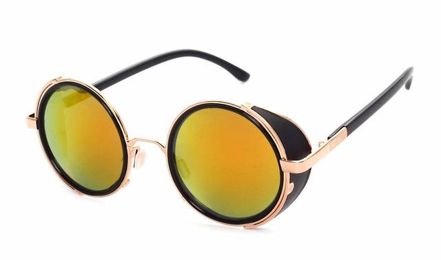  Steampunk Round Fashion Metal Designer Coated Women Sunglasses - Women Sunglasses - DYAVOR® 
