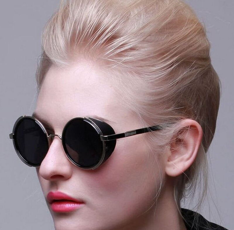  Steampunk Round Fashion Metal Designer Coated Women Sunglasses - Women Sunglasses - DYAVOR® 