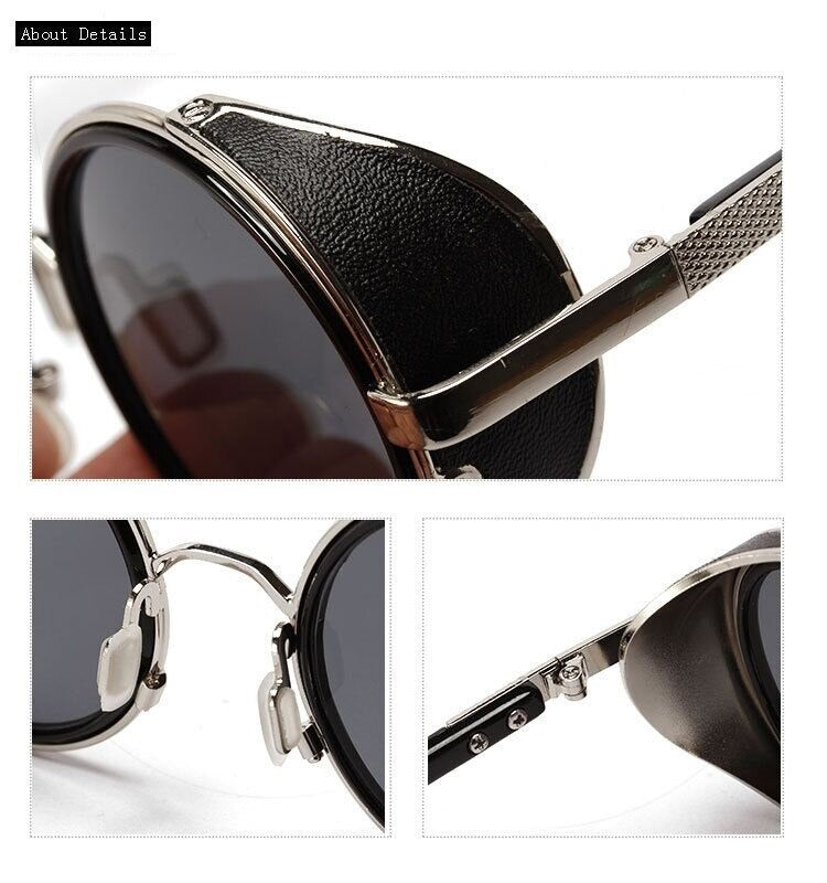  Steampunk Round Fashion Metal Designer Coated Women Sunglasses - Women Sunglasses - DYAVOR® 