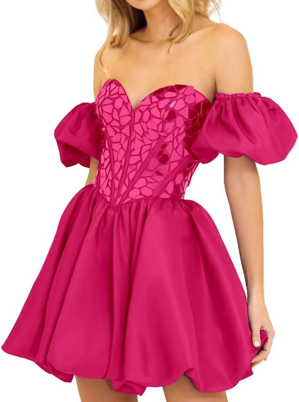  Aria | A Line Off the Shoulder Short Homecoming Dress - Homecoming Dress - DYAVOR® 