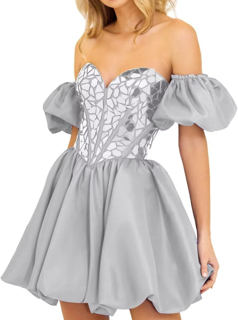  Aria | A Line Off the Shoulder Short Homecoming Dress - Homecoming Dress - DYAVOR® 