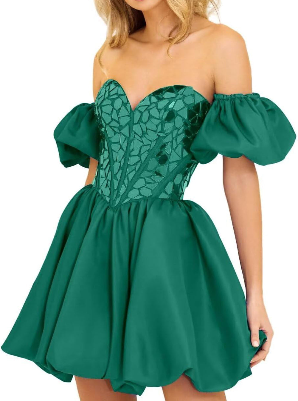  Aria | A Line Off the Shoulder Short Homecoming Dress - Homecoming Dress - DYAVOR® 