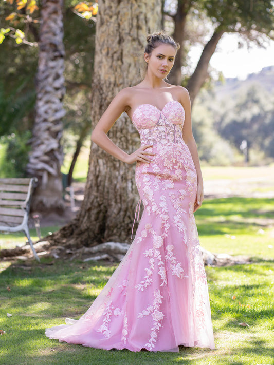  Sweetheart Neck Lace Mermaid Tulle Prom Dress - Prom Dresses - DYAVOR® 