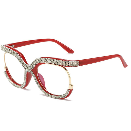  Unisex Luxury Oversized Rhinestone Bling Transparent Sunglasses - Unisex Sunglasses - DYAVOR® 