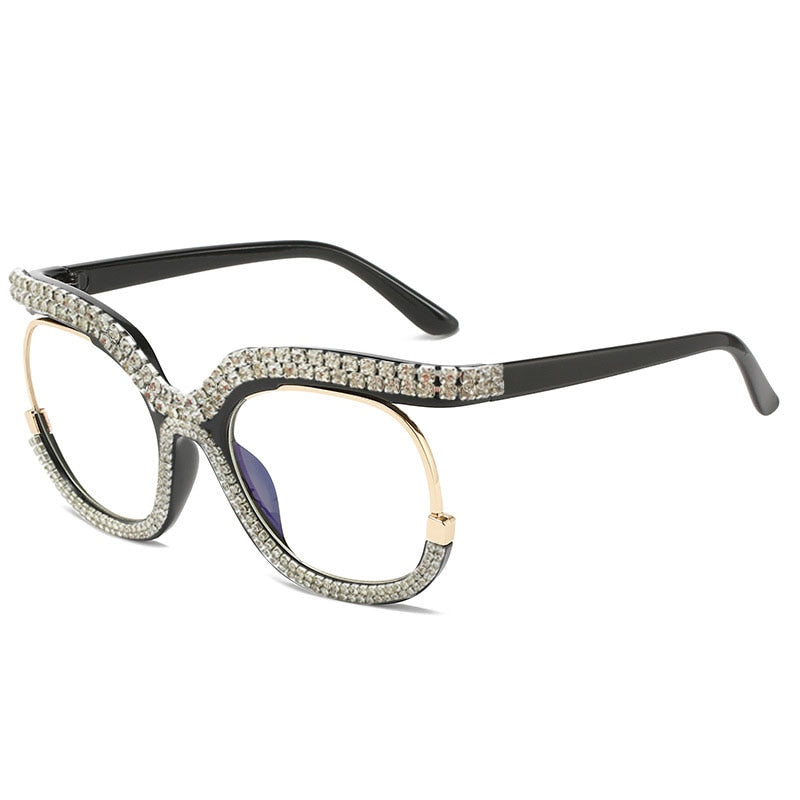  Unisex Luxury Oversized Rhinestone Bling Transparent Sunglasses - Unisex Sunglasses - DYAVOR® 