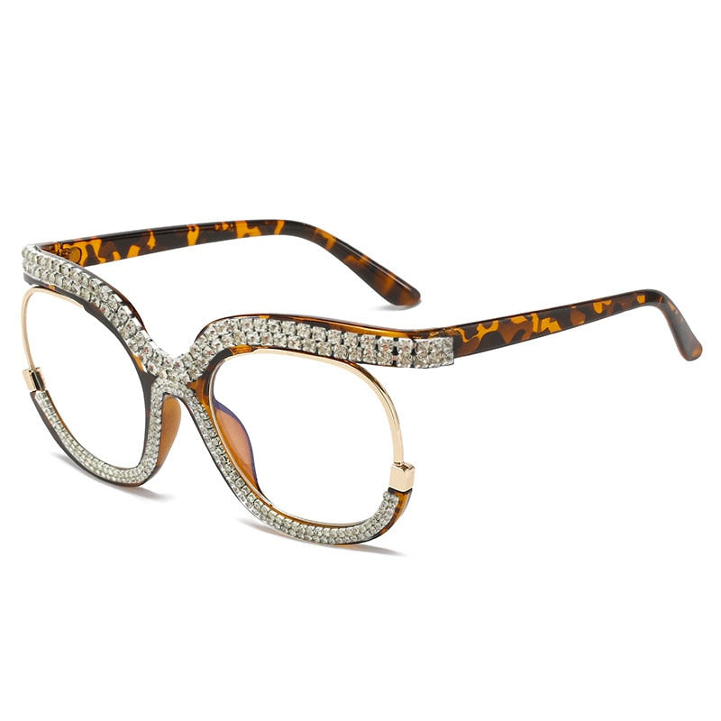  Unisex Luxury Oversized Rhinestone Bling Transparent Sunglasses - Unisex Sunglasses - DYAVOR® 