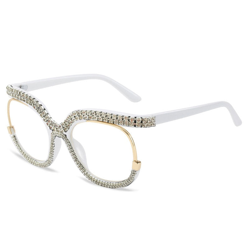  Unisex Luxury Oversized Rhinestone Bling Transparent Sunglasses - Unisex Sunglasses - DYAVOR® 